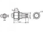 INTERRUPTOR REDONDO DE METAL METALICO SPDT 1NA 1NC ON  OFF 16mm