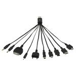 CABLE USB MULTI CARGADOR 10 CONECTORES 5 VDC PARA MOVIL