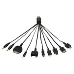 CABLE USB MULTI CARGADOR 10 CONECTORES 5 VDC PARA MOVIL