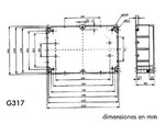 CAJA ESTANCA ABS GRIS OSCURO  222 x 146 x 55 mm