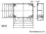 CAJA ESTANCA ABS GRIS OSCURO  171 x 121 x 55 mm