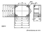 CAJA ESTANCA ABS GRIS OSCURO  115 x 90 x 55 mm