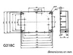 CAJA ESTANCA GRIS CLARO TAPA TRANSPARENTE  220 x 146 x 55 mm