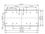 CAJA ABS PARA MONTAJE EN RACK  432 x 204 x 129 mm