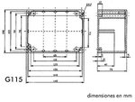 CAJA DE ALUMINIO ESTANCA  148 x 108 x 75 mm