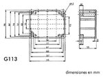 CAJA DE ALUMINIO ESTANCA  115 x 90 x 55 mm