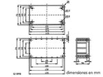 CAJA ABS SUPERCIFIE GRIS  135 x 75 x 50 mm