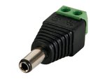 CONECTOR DC 55x21mm MACHO A CONEXION TORNILLO  LOTE DE 5 UNIDADES