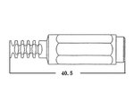 CONECTOR CLAVIJA DE ALIMENTACION DC HEMBRA  25mm x 55mm