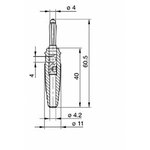 BANANA HIRSCHMANN 4mm AGUJERO TRANSVERSAL NEGRO