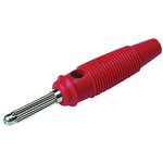 BANANA HIRSCHMANN 4mm AGUJERO TRANSVERSAL ROJO