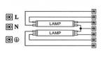 BALASTO ELECTRONICO PARA LAMPARAS TUBO FLUORESCENTE  2 x 36W  T8