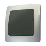 INTERRUPTOR EMPOTRABLE SCHUKO COLOR PLATA  GRIS