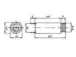 PORTAFUSIBLES PARA CI 5 x 20mm  TIPO VERTICAL 