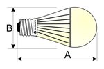 BOMBILLA LED ROSCA E27 BLANCO CALIDO 8W 580Lm 50000h