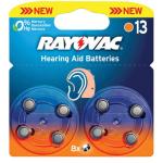 PILA BOTON RAYOVAC ZincAir AUDIFONO ZINC AIRE A13 14V 290mAh PR48 V13R 8 unds