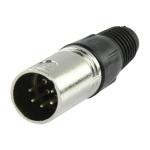 CONECTOR XLR MACHO DE 5 POLOS CUBIERTA DE METAL