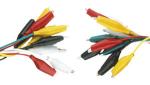 JUEGO DE 10 CABLES DE COLORES PINZAS COCODRILO 30cm