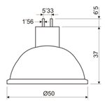 BOMBILLA LAMPARA HALOGENA DICROICA CRISTAL PROTECTOR 12V 35W BIPIN MR16 GX53