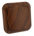 CONMUTADOR EMPOTRABLE COLOR MADERA PARA ILUMINACION 6A 250V