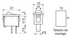 INTERRUPTOR UNIPOLAR BASCULANTE PARA EMPOTRAR DOS POSICIONES ON  OFF 10A 250VAC