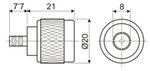 CONECTOR N MACHO PARA CRIMPAR CABLE COAXIAL RG213 LMR4007 MRC400 ALTA CALIDAD