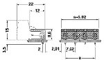 REGLETA ENCHUFABLE 5 PINES PARA CIRCUITO IMPRESO 762mm CARCASA DE BASE GMSTB