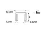 CAJA DE GRAPAS DE ALTA CALIDAD 12x106x052mm CAJA CON 1000 GRAPAS