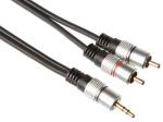 CABLE PROFESIONAL JACK ESTEREO MACHO 35mm  2 x CONECTOR RCA MACHO  150m