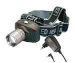 LINTERNA FRONTAL RECARGABLE CON LED 3W ALTO BRILLO CON ZOOM LARGO ALCANCE