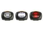 LINTERNA FRONTAL AJUSTABLE RESISTENTE INTEMPERIE 4 LEDs BLANCOS Y 3 LEDs ROJOS