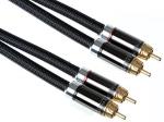 CABLE AUDIO  2 x RCA MACHO  2 x RCA MACHO  CALIDAD SUPERIOR  075m  75cm