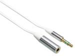 CABLE ALARGADOR JACK ESTEREO 35 mm MACHO  HEMBRA  FLEXIBLE COLOR BLANCO  1 m