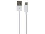 CABLE ADAPTADOR  LIGHTNING 8 CLAVIJAS MACHO  USB A MACHO  COLOR BLANCO  1m