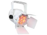 MINI FOCO PAR 7 x LEDs RGBW 10W  CON BARN DOOR  CONTROL POR DMX  COLOR BLANCO