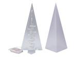 PIRAMIDE CON LEDs DECORATIVA ALIMENTACION A PILAS PVC ESTRELLAS  35cm ALTURA