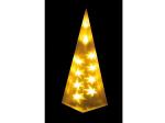 PIRAMIDE CON LEDs DECORATIVA ALIMENTACION A PILAS PVC ESTRELLAS  35cm ALTURA