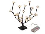 ARBOL CON FLORES ILUMINADO CON 20 LEDs  25 cm DE ALTURA