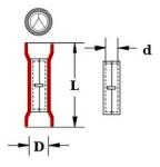CONECTOR DE EMPALME PARA CRIMPAR SECCIONES DE CABLE DE 4 A 6 MM AMARILLO