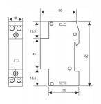 CONTACTOR DE DOS POLOS PARA DETECORES IR MOVIMIENTO  20A  230VAC