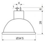 BOMBILLA HALOGENA DICROICA PEQUEA 35W 12V MR11 GZ4 SALON Y LAMPARAS 12V