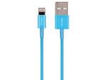 CABLE IPOD APPLE IPAD  LIGHTNING 8 CLAVIJAS MACHO  USB MACHO  AZUL  1m