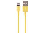 CABLE IPOD APPLE IPAD  LIGHTNING 8 CLAVIJAS MACHO  USB MACHO  AMARILLO  1m