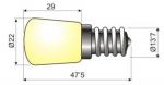 BOMBILLA PARA HORNO TRANSPARENTE 25W 230V E14 300 C