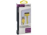 CABLE PARA IPHONE 4  LIGHTNING 30 CLAVIJAS MACHO  USB A  COLOR AMARILLO  1m