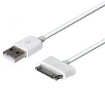 CABLE DE DATOS Y CARGA CONEXION USB PARA SAMSUNG GALAXY TAB BLANCO  120 m