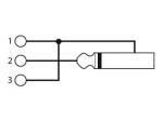 CONECTOR ADAPTADOR  XLR MACHO 3 CONTACTOS  JACK MACHO MONO 635mm