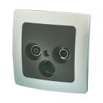 BASE ANTENA TV 75Ohm  RADIO  EMPOTRABLE LILLE PLATA  GRIS