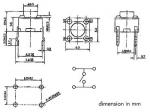 PULSADOR DE CONTACTO DE MENBRANA PARA CI PLACA BOARD  6 x 6mm  ALTURA 5mm