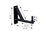 SOPORTE PARA CAJA ACUSTICA DE PARED MURAL INCLINABLE REGULABLE  60kg MAX